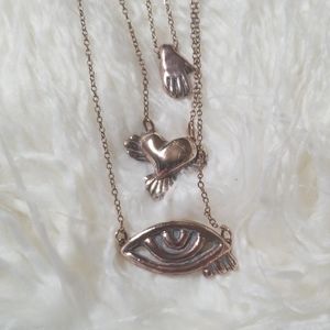 Handmade Reclaimed Gold Layered Necklaces